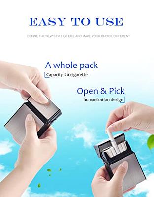 Waterproof Cigarette Case with Lighter ，16pcs Regular Cigarettes Container  Box, Airtight Holder Cases Smell Proof (Color : Black) - Yahoo Shopping