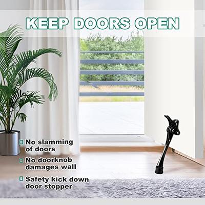 Door Stop, 2 Pack Extra Long Door Stopper, Stainless Steel, 6 Inch Black  Wall Mount Door Stoppers Holder with Sound Dampening Rubber Tip, Heavy Duty  Modern Doorstops for Bottom of Door - Yahoo Shopping