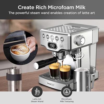 Ihomekee Espresso Machine 15 Bar Pump Pressure, Espresso and Cappuccino  Coffee Maker with Milk Frother/Steam Wand for Latte, – Coffee Gear