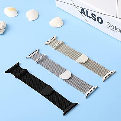  TRA 3 Pack Metal Stainless Steel Bands Compatible with Apple  Watch Band 49mm 45mm 44mm 42mm 41mm 40mm 38mm, Magnetic Mesh Loop Strap