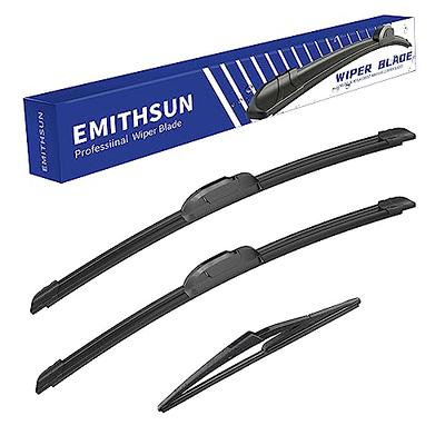 EMITHSUN Windshield Wiper Blades With Rear Wiper Blades set