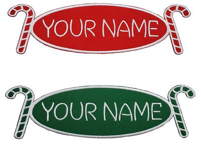 CUSTOM YOUR NAME CHRISTMAS Personalized STOCKING Name Tag PATCH Embroidered  Iron