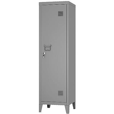 Black Metal Storage Cabinet with 2-Doors and 4 Shelves, Lockable Tall  Cabinet for Home Office Garage Kitchen Pantry ZT-W25262845 - The Home Depot