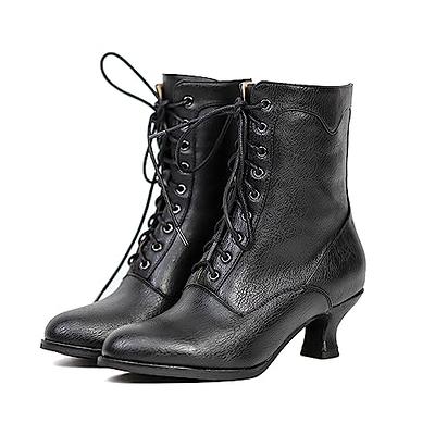 starmerx Women Ankle Boots Lace Up Comfortable