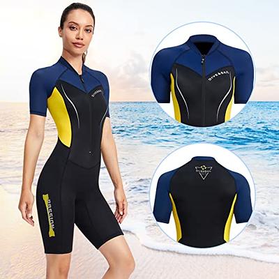 Women's Wetsuits Shorty Zipper Diving Suit 1.5mm UV Protection