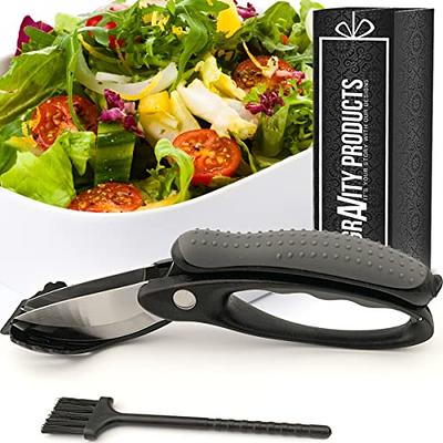 Toss and Chop Salad Tongs, Salad Chopper, Heavy Duty Kitchen Salad  Scissors, Multifunction Double Blade Salad Cutting Tool (Black Salad  scissor) - Yahoo Shopping