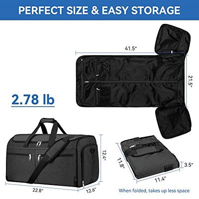 FAIRWIN Garment Bags for Travel Suit Bags for Men 60L Waterproof Carry On  Hanging Garment Duffle Bag for Men Convertible Garment Bag with Shoes