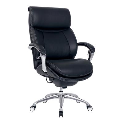 Realspace Cressfield Bonded Leather High Back Executive Chair BlackSilver  BIFMA Compliant - Office Depot