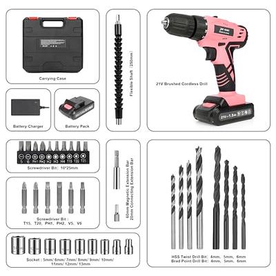 DCK Brushless Cordless Drill Set, 20V Max Electric Drill with 4.0Ah Battery  531in.lbs, 1/2Inch Keyless All-Metal Chuck, 2 Variable Speeds, Power Drill