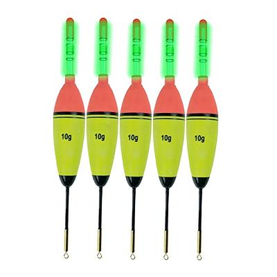 QualyQualy 5Pcs Lighted Fishing Bobbers EVA Foam Fishing Floats and Bobbers  + 10Pcs Fishing Glow Sticks, Night Fishing Light Up Bobbers 10g - Yahoo  Shopping