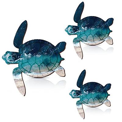 3 Sizes Sea Turtle Canvas Wall Decor Wood Ocean Beach Theme Art