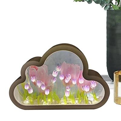 Stained Glass Night Light Plug into Wall Lily Flower Lamp Decorative Accent  Nightlight for Hallway Bedroom Bathroom Kitchen Nature Themed Home Décor…