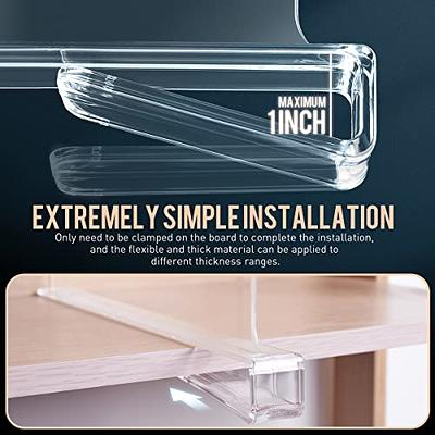 Vdomus 2 Pack Acrylic Bathroom Shelves, No Drilling Adhesive Bathroom