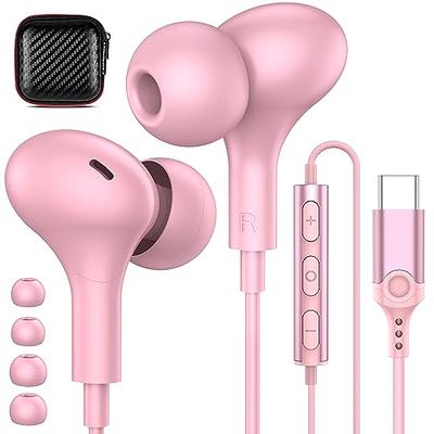 ACAGET Auriculares USB C para iPhone 15 Pro Max Samsung S24 Ultra S23 FE  S22 S21 Plus Auriculares con cable USB tipo C Auriculares estéreo HiFi