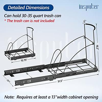 ThyLove Pull Out Trash can Under Cabinet,Open The Cabinet Door Undersink  Organizers and Cupboard Organizers and Storage,Trash Can Not Included. -  Yahoo Shopping