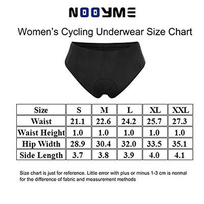 NOOYME Women Bike Underwear Gel 3D Padded Printed Design Bicycle