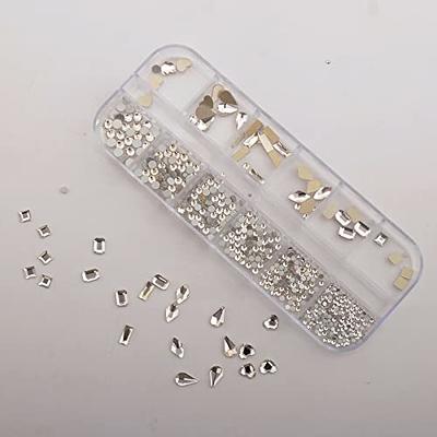 2000Pcs Clear Rhinestones, Round Flat Back Gems Gemstones For Crafts Nails,  Glass Diamonds With Tweezer And Wax Pencil For Acrylic Nails Face Eye Mak -  Imported Products from USA - iBhejo