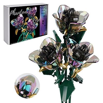 KIYOJIN Rose Flower Bouquet Building Set,Botanical Collection Rainbow  Artificial Plant Compatible with Lego Gift for Adult Home Decor(Black  120pcs) - Yahoo Shopping