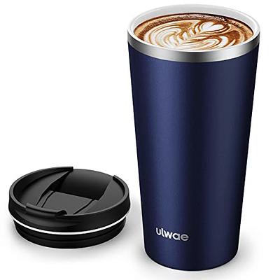 ulwae Insulated Coffee Mug with Ceramic Coating, 18oz Travel Mug with Leak- proof Lid, Vacuum Double-wall Tumbler, Stainless Steel Thermal Cup for Tea,  Hot Cocoa, Cold Beverage, Ice Drinks - Yahoo Shopping