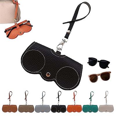 Soft Leather Sunglasses Bag, Leather Glasses Case Holder Portable Slim  Sunglasses Pouch Soft Eyeglasses Bag Eyewear Sleeve