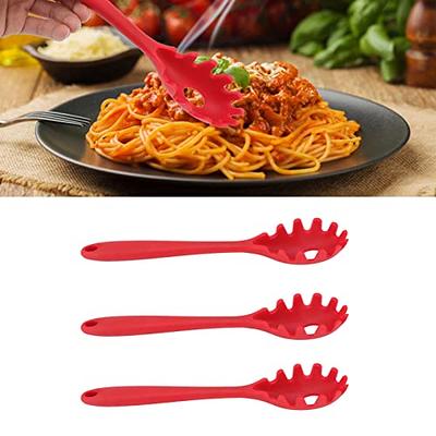 Pack of 2 Silicone Pasta Fork, Kitchen Heat Resistant Noodle Spoon