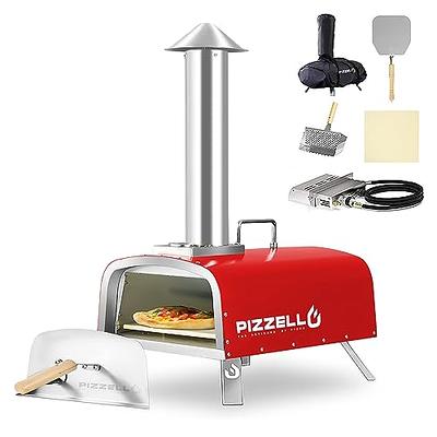 Deco Chef 2-in-1 Propane GAS Pizza Oven & Grill, Portable, with Pizza Stone & Peel, Black