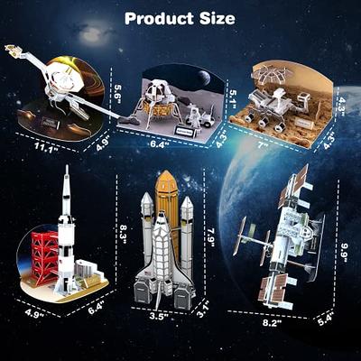  NASA Apollo Saturn V 3D Puzzles for Adults Kids Space Toys for  Boys 5-8 Rocket Ship Building Puzzles for Kids Ages 8-10 12-14 Crafts for  Adult Space Exploration Puzzle Model Kit