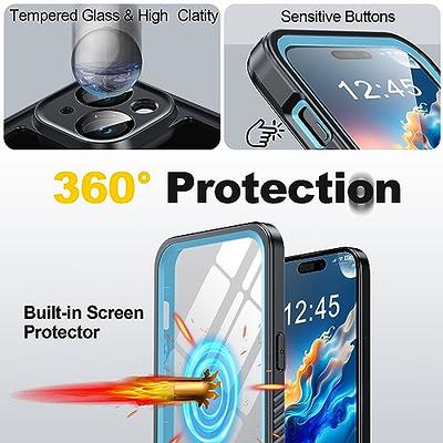 2023 New Designed for iPhone 15 Pro Max Case Waterproof, [Built-in Screen  Protector & Glass Camera Protector][Full Body Shockproof][IP68