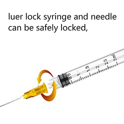 2.5ml Disposable Luer Lock Syringes with 25G 1 Inch Needle