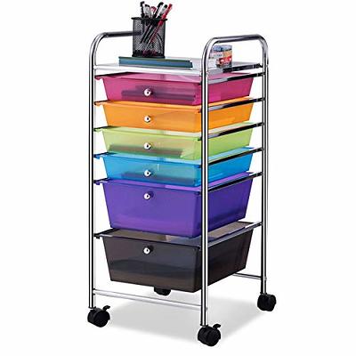 Giantex 15-Drawer Organizer Cart Office School Storage Cart Rolling Drawer  Cart for Tools, Scrapbook, Paper (Multicolor)