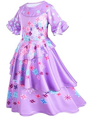 Encanto Kids Princess Girls Dress W/ Bag Purse Mirabel Cosplay Halloween  4T-5T