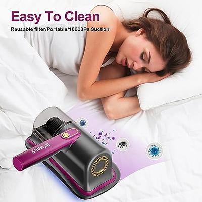 Mattress Vacuum Cleaner,Bed Vacuum Cleaner, Mattress Vacuum Cleaner 8KPa  Handheld Deep Mattress Cleaner High-Frequency Double Beat, Suitable For  Bedding, Sofa, Other Fabric Surfaces 