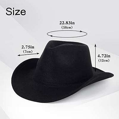 Western Cowboy Hat for Men Women Classic Roll Up Fedora Hat with