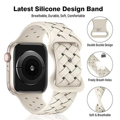 Breathable Silicone strap For Apple Watch Band 40mm 44mm 41mm 45mm