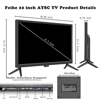  Jexiop Portable TV, Mini TV with Antenna and Digital ATSC  Tuner,HDMI USB Port,12 Volt Charger Cable/AC Power,TV for Caravan and  Kitchen (10.1inch) : Electronics