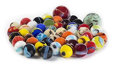 Ader Products 50 Piece Marbles Set - Colorful Glass Marbles for Kids  Marbles Game