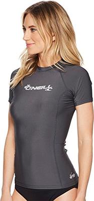 O'Neill Women's Basic Skins UPF 50+ Short Sleeve Rash Guard, Graphite, XL -  Yahoo Shopping