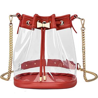 Kui Wan Clear Bag Stadium Approved, Clear Crossbody Bag Cute Clear Purse Mini Bag Gift for Women for Sport Event Concert