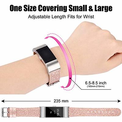 Hopply Compatible with Fitbit Charge 3/Fitbit Charge 3 SE and Fitbit Charge  4 Bands for Women Girl, Stainless Steel Metal Replacement Bling Rhinestone