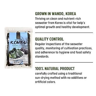 Korean Wild Kombu,Traditional Hand Harvested Dried Kelp - Dried Seaweed Kelp,  DASHI, 100% Natural 3.52 Ounce 1 Pack, Product of Korea - Yahoo Shopping