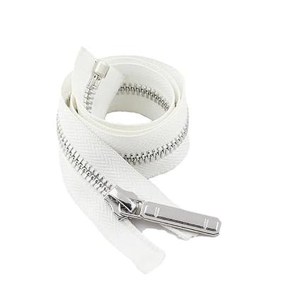 2PCS #5 16inch Separating Zippers(Open-end Zipper) for Jackets Sewing Coats  Crafts,Silver Metal Zippers Bulk（Khaki Belt-16in 2pcs） - Yahoo Shopping