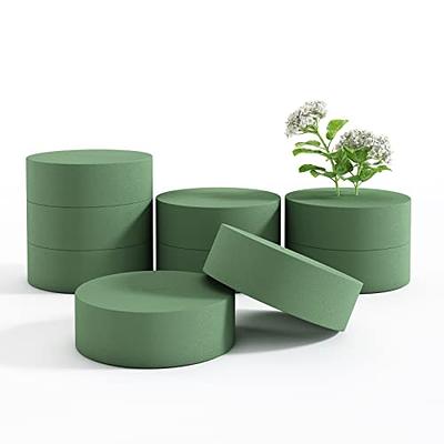 24 Pcs Round Floral Foam Blocks,Green Wet Foam Block,Dry Floral Foam,Wet Florist Block Flower Arrangement Supplies for Wedding Aisle Flowers,Arty