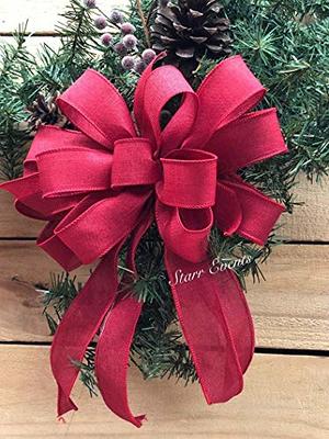 6 Pack Glitter Wreath Bows for Christmas Outdoor Decorations