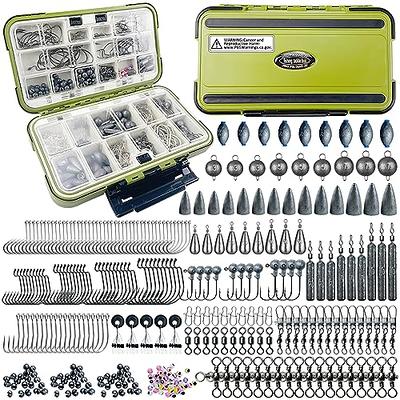 55-Pc Fishing Set Gift for Women Tackle Box Sinkers Hooks Lures Bobbers  Swivels