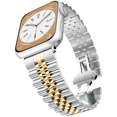 Gold and Silver Apple Watch Band Jubilee Stainless Steel Metal