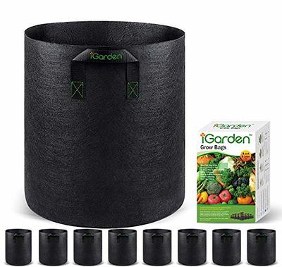 Mars Hydro 5-Pack 10Gallon Fabric Plant Grow Bag Black with Handles