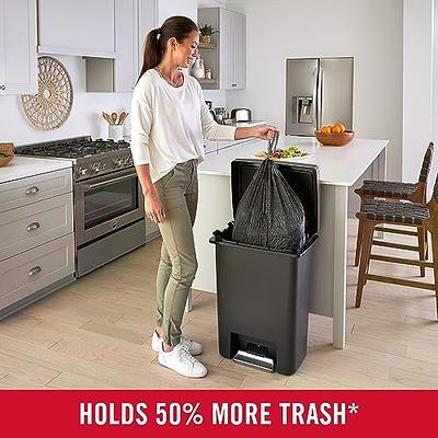 Stainless Steel 13-Gallon Kitchen Trash Can with Step Lid Charcoal - Yahoo  Shopping