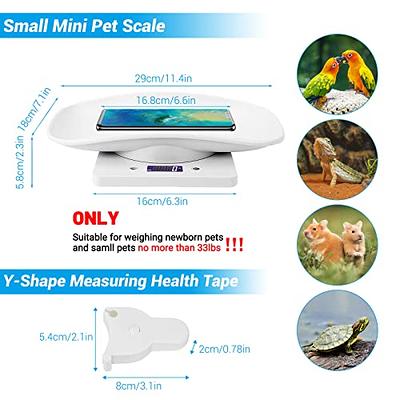 Digital Pet Scale Small Animal Weight Scale with Tape Measure  Multifunctional Kitchen Food Scales Portable LCD Electronic Scales for