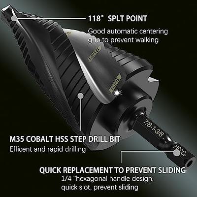 TiAlN Coated Hex Shank Cobalt HSS Four-stage Drill Bits