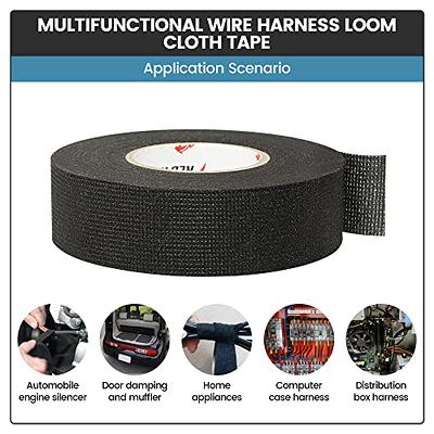 Rolls Wire Loom Harness Tape, Wiring Harness Cloth Tape, Black